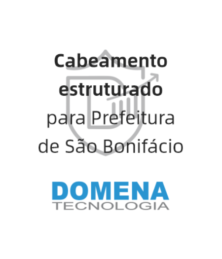 Trabalho de cabeamento estruturado para Prefeitura de São Bonifácio